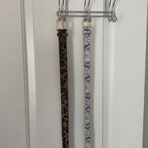 Animal print belts